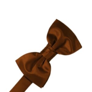 Cognac Satin Bow tie