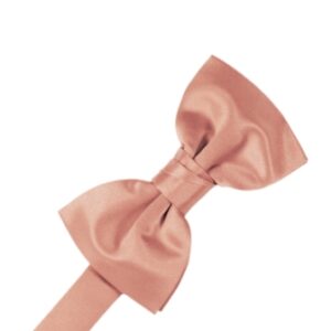 Coral Satin Bow tie