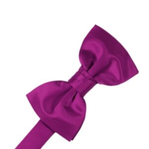 Fuchsia Satin Bow tie