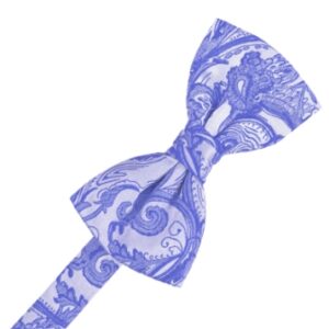 Cornflower Tapestry Satin Bow tie