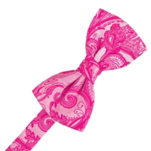 Fuchsia Tapestry Satin Bow tie