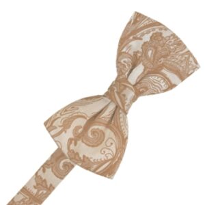 Latte Tapestry Satin Bow tie