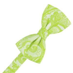 Lime Tapestry Satin Bow tie