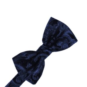 Midnight Blue Tapestry Satin Bow tie