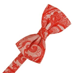 Persimmon Tapestry Satin Bow tie