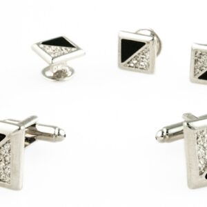 Black Onyx and Cubic Zirconia formal set