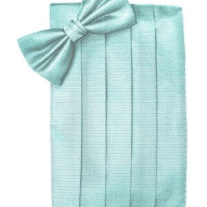 Pool Herringbone Cummerbund and Tie