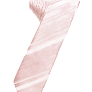 Pink Striped Satin Skinny Windsor