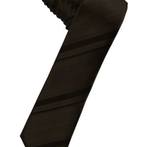 Truffle Striped Satin Skinny Windsor