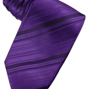 Purple Striped Silk Windsor Tie