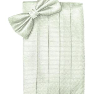 Pistachio Herringbone Cummerbund and Tie