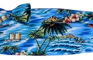 Ocean Blue Tropical tie & cummerbund set