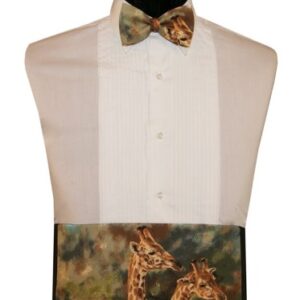 Giraffe Cummerbund and Tie
