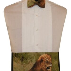 Lion Cummerbund and Tie