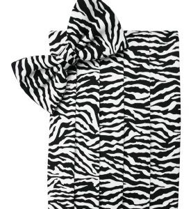 Zebra Cummerbund and Tie