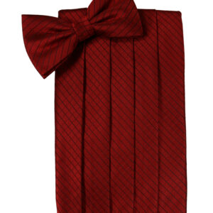 Claret Palermo Cummerbund and Tie