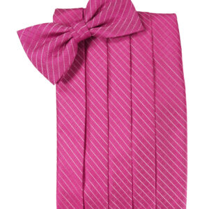 Fuchsia Palermo Cummerbund and Tie