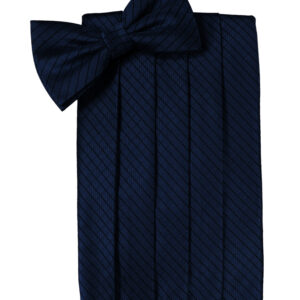Navy Palermo Cummerbund and Tie