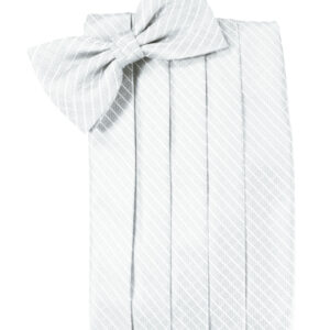White Palermo Cummerbund and Tie