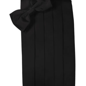 Black Silk Cummerbund and Tie