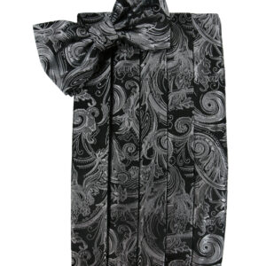 Silver Tapestry Silk Cummerbund and Tie