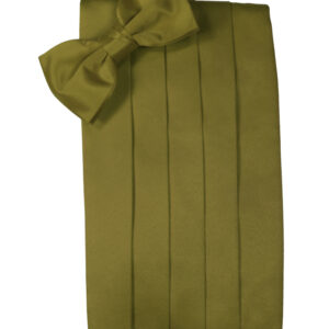 Fern Solid Satin Cummerbund and Tie