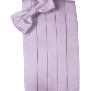 Heather Solid Satin Cummerbund and Tie