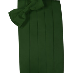 Hunter Solid Satin Cummerbund and Tie