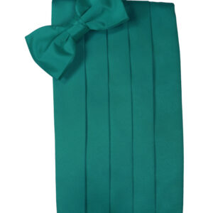 Jade Solid Satin Cummerbund and Tie