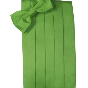 Kelly Solid Satin Cummerbund and Tie