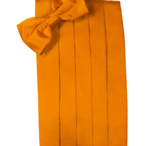 Mandarin Solid Satin Cummerbund and Tie