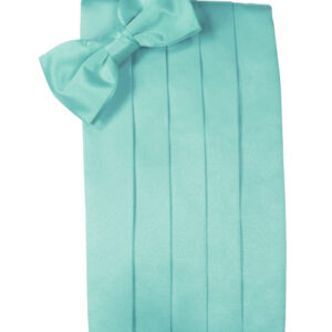 Mermaid Solid Satin Cummerbund and Tie