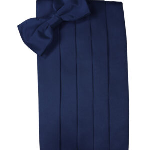 Peacock Solid Satin Cummerbund and Tie
