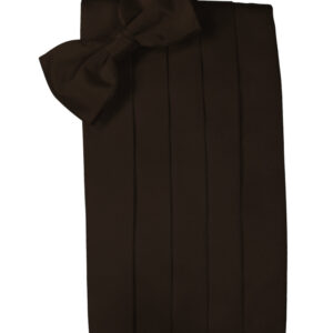 Truffle Solid Satin Cummerbund and Tie