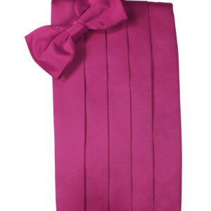 Watermelon Solid Satin Cummerbund and Tie