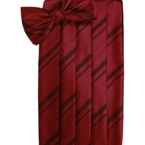Apple Striped Cummerbund and Tie