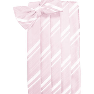 Blush Striped Cummerbund and Tie
