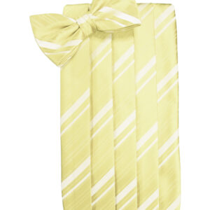 Canary Striped Cummerbund and Tie