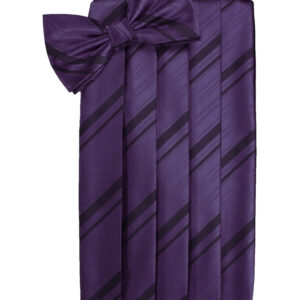 Lapis Striped Cummerbund and Tie