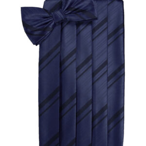 Marine Striped Cummerbund and Tie