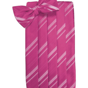 Watermelon Striped Cummerbund and Tie