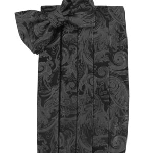 Pewter Tapestry Cummerbund and Tie