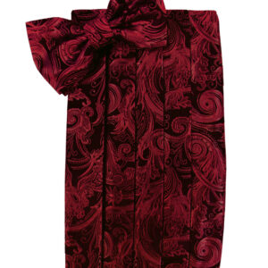 Scarlet Tapestry Cummerbund and Tie