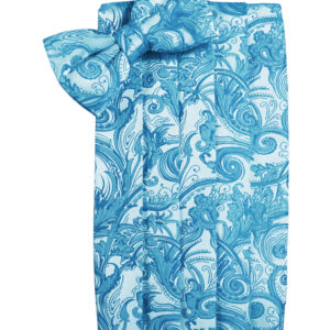 Turquoise Tapestry Cummerbund and Tie