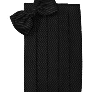 Black Venetian Cummerbund and Tie