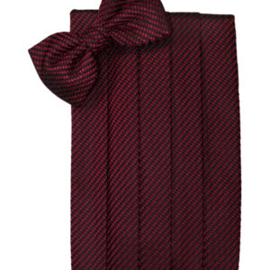 Wine Venetian Cummerbund and Tie