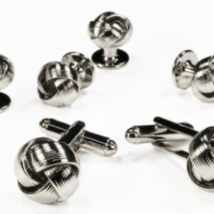 Silver Love knots studs and links
