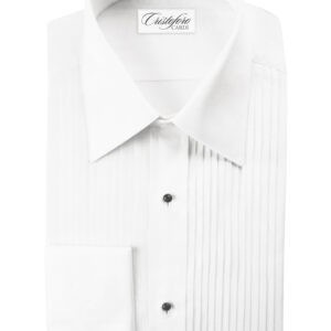 Cotton pleated laydown collar formal shirt