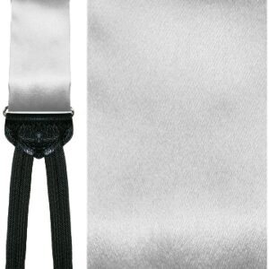 Abruzzo silver silk suspenders