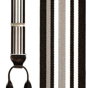 Portland black striped suspenders
